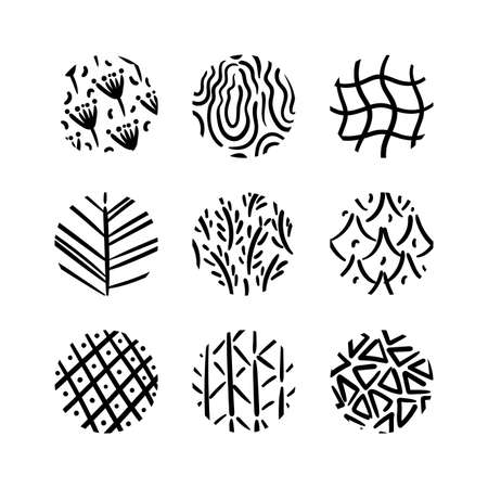 bundle of organic patterns set vector illustration designのイラスト素材