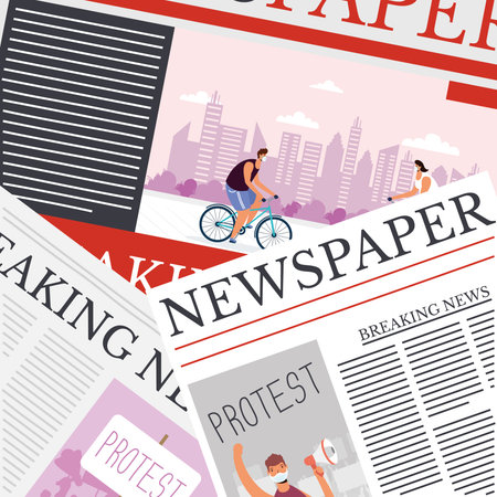news papers communication pattern background vector illustration design