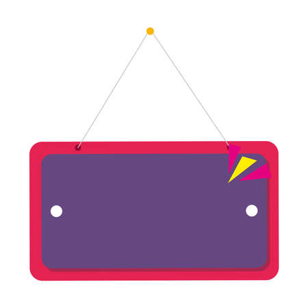 banner hanging icon design, Tag label product decoration sale card emblem invitation and premium theme Vector illustrationのイラスト素材
