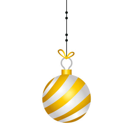 merry christmas sphere hanging design, winter season and decoration theme Vector illustrationのイラスト素材