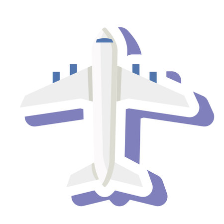 Airplane icon design, Plane vehicle transportation fly air travel aircraft flight aviation and sky...