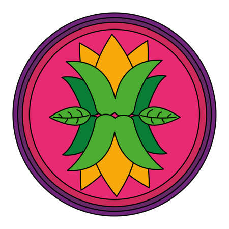 Flower design, floral nature plant ornament garden decoration and botany theme Vector illustrationのイラスト素材