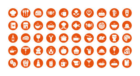 coffee and restaurant set icons vector illustration designのイラスト素材