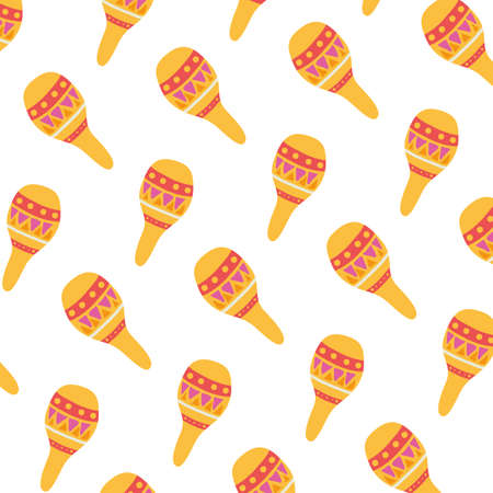 maracas latin instruments musical pattern vector illustration designのイラスト素材