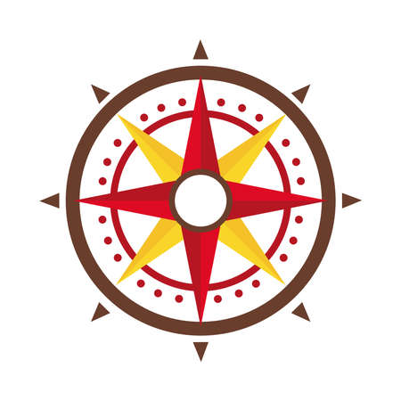 retro compass guide flat style icon vector illustration designのイラスト素材