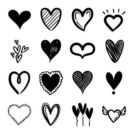 bundle of hearts love set icons vector illustration designのイラスト素材