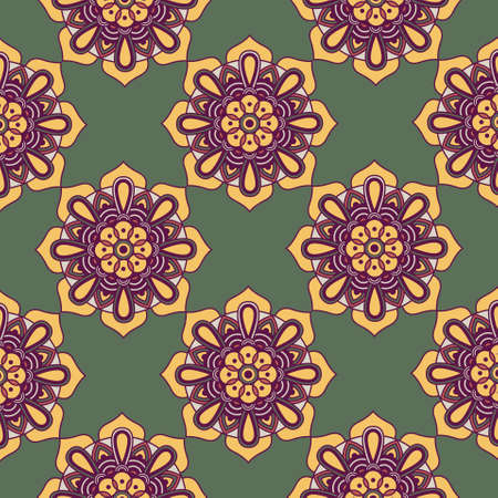 decorative floral colorful mandala ethnicity artistic pattern vector illustration designのイラスト素材