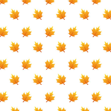 autumn leafs foliage seasonal pattern vector illustration designのイラスト素材