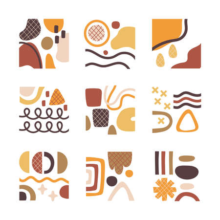 bundle of contemporary arts works set icons vector illustration designのイラスト素材