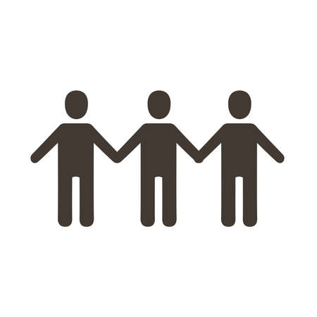 group of silhouettes people silhouette style vector illustration designのイラスト素材