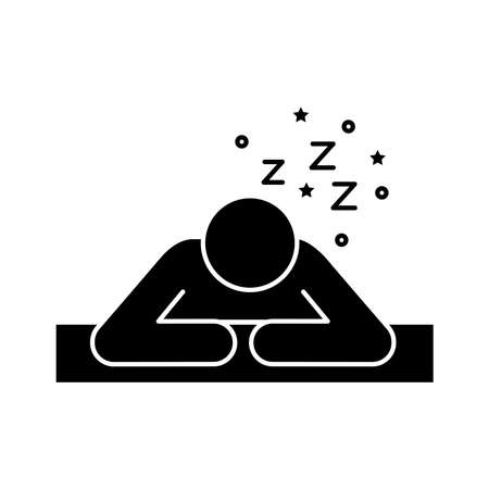avatar figure with Insomnia z letters silhouette style icon vector illustration designのイラスト素材