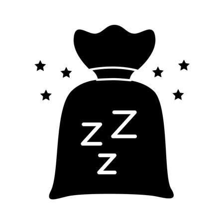 Insomnia powders bag and z letters silhouette style icon vector illustration designのイラスト素材