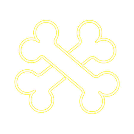 bones crossed neon style icon vector illustration designのイラスト素材