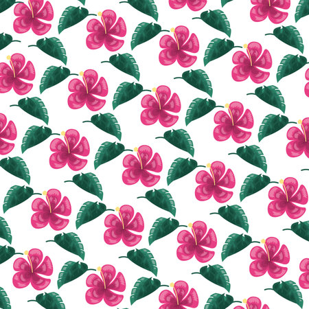 flowers leaves foliage decoration background vector illustration
