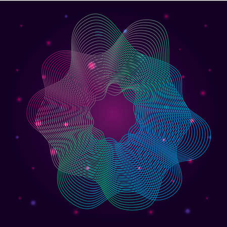 black waves sound blue background vector illustration designのイラスト素材