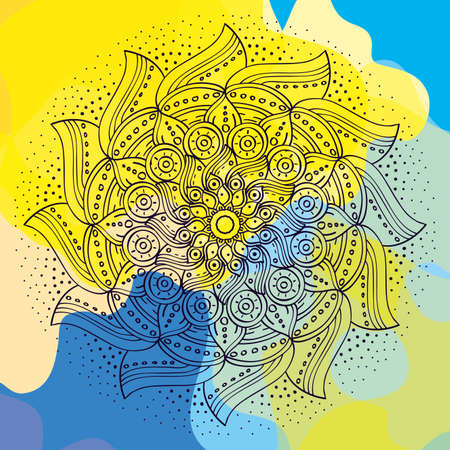 beautiful mandala with set colors background vector illustration designのイラスト素材