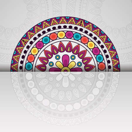 ornamental ethnic banner vintage boho mandala vector illustrationのイラスト素材