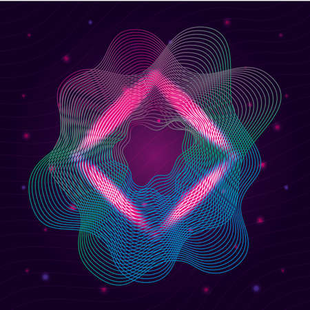 black waves sound blue background vector illustration designのイラスト素材