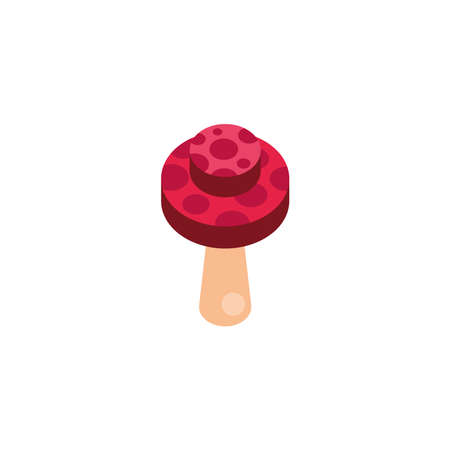 fungus plant park Isometric style icon vector illustration designのイラスト素材