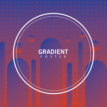 geometric vivid background circular frame vector illustration designのイラスト素材