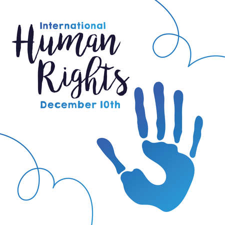 human rights campaign lettering with vector illustration designのイラスト素材