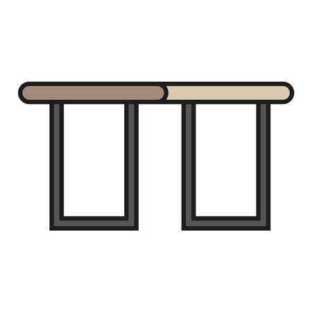 home desk table design, room and decoration theme Vector illustrationのイラスト素材