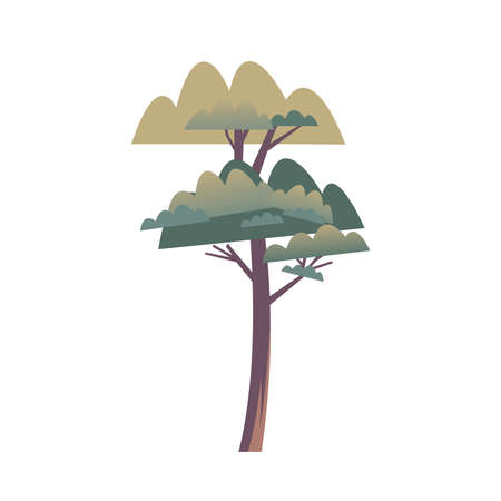 tree plant forest isolated icon vector illustration designのイラスト素材