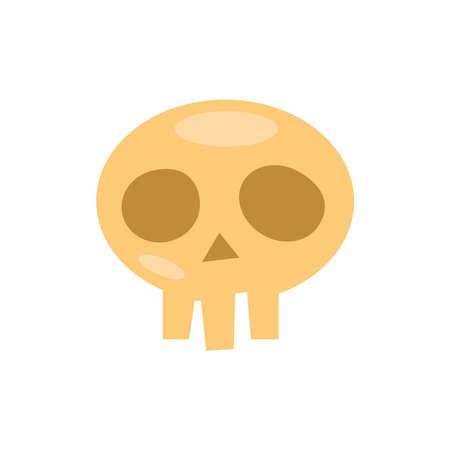 halloween skull head isolated icon vector illustration designのイラスト素材