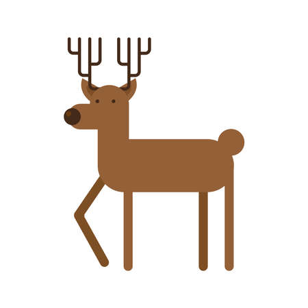 happy merry christmas reindeer icon vector illustration designのイラスト素材