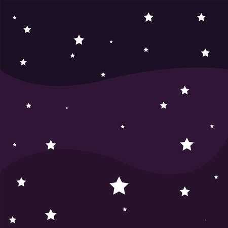 night starry scene isolated icon vector illustration designのイラスト素材