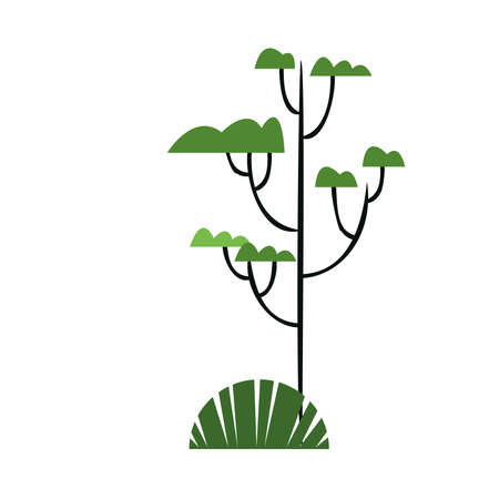 tree plant nature isolated icon vector illustration designのイラスト素材