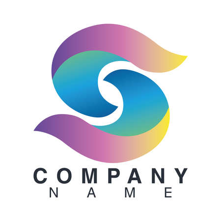 company name emblem with letter s vector illustration designのイラスト素材