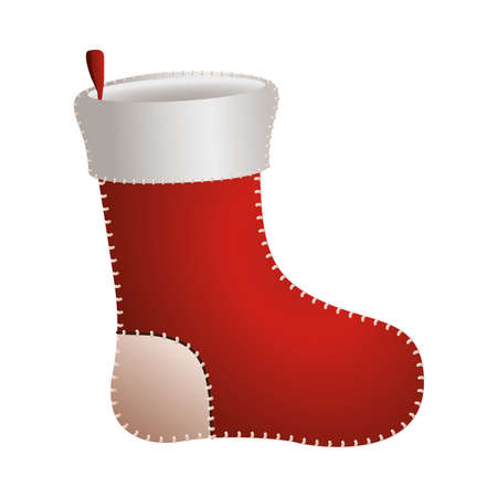 happy merry christmas santa claus sock vector illustration designのイラスト素材