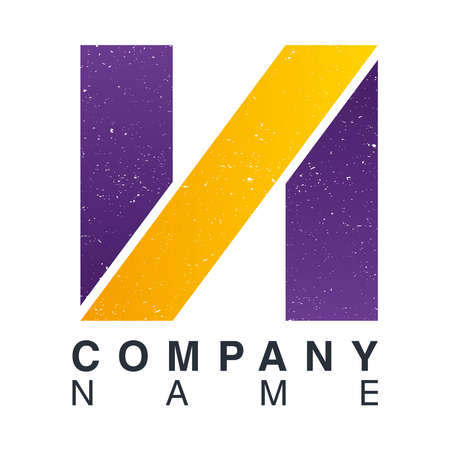 company name emblem with letter n vector illustration designのイラスト素材