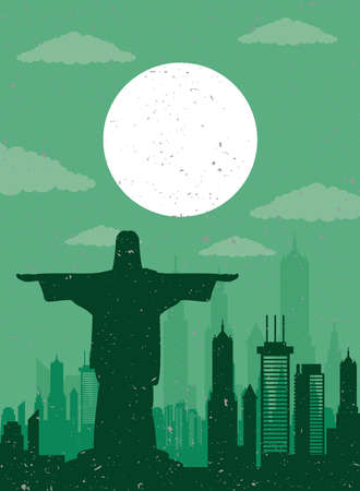 cityscape brazil skyline scene icon vector illustration designのイラスト素材