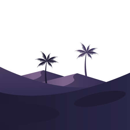 desert and palms manger scene vector illustration designのイラスト素材
