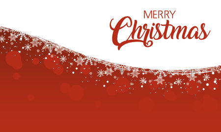 happy merry christmas card with snowscapes vector illustration designのイラスト素材