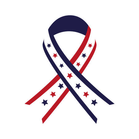 united states of america ribbon campaign with stars vector illustration designのイラスト素材