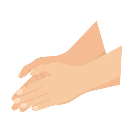 hands human washing isolated icon vector illustration designのイラスト素材