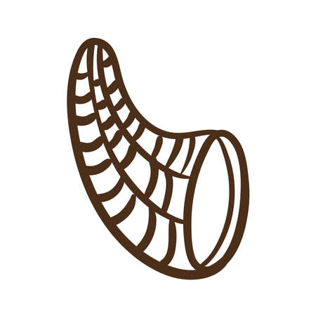 thanksgiving horn decoration line style icon vector illustration designのイラスト素材