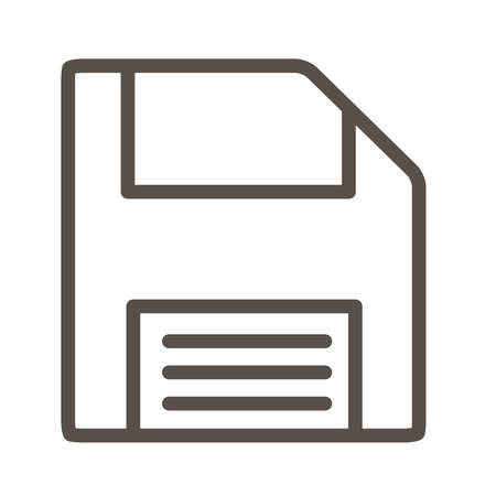 floppy disk line style icon vector illustration designのイラスト素材