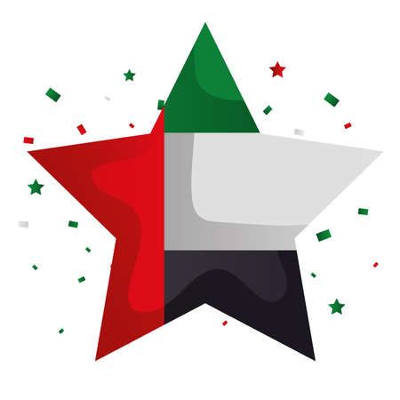 Uae national day star design, arab spirit and holiday theme Vector illustrationのイラスト素材