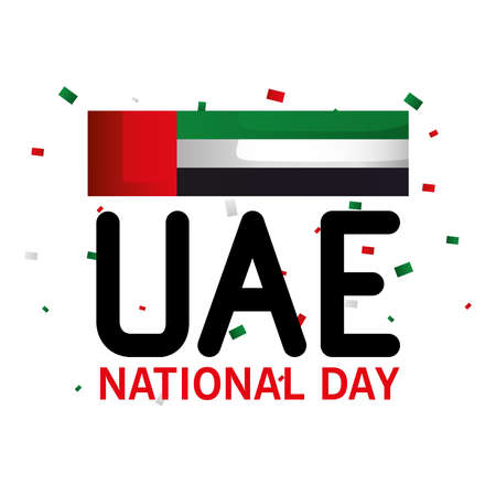 Uae national day with flag design, arab spirit and holiday theme Vector illustrationのイラスト素材