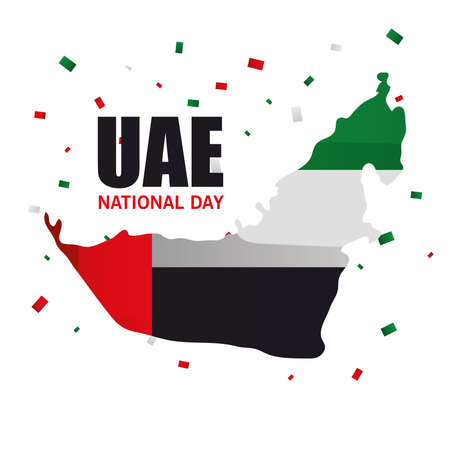 Uae national day map design, arab spirit and holiday theme Vector illustrationのイラスト素材