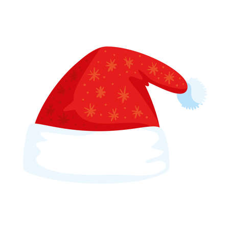 happy merry christmas santa hat decoration vector illustration designのイラスト素材
