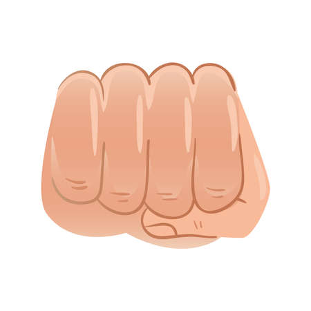 hand human fist isolated icon vector illustration designのイラスト素材