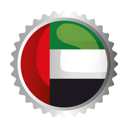 Uae national day seal stamp design, arab spirit and holiday theme Vector illustrationのイラスト素材