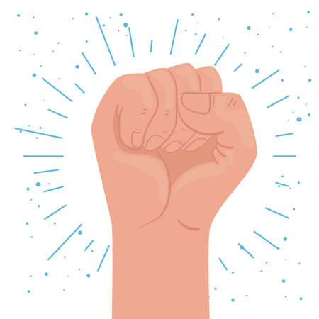 international human rights poster with hand fist vector illustration designのイラスト素材