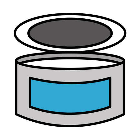 canned food line and fill style icon vector illustration designのイラスト素材