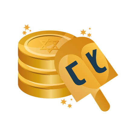 hanukkah celebration traditional element icon vector illustration designのイラスト素材